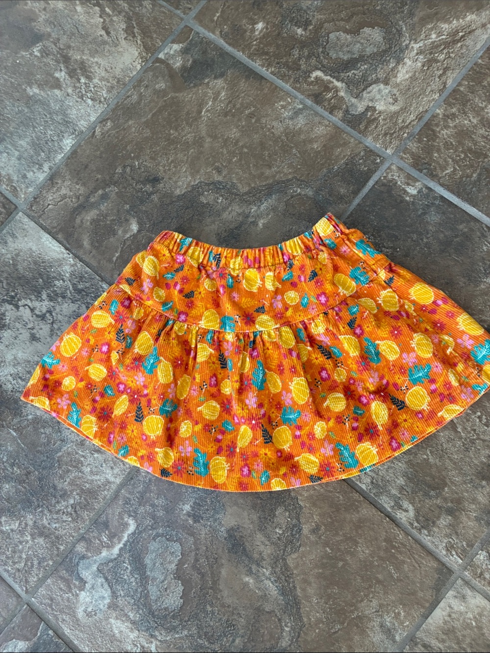 Girls Fall Themed Corduroy Skirt